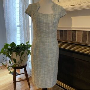 Grace Karin Vintage Inspired Tweed Defined Waist Hips-Wrapped Dress - Size M